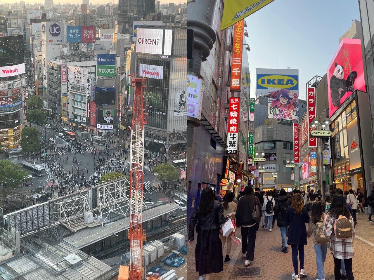 Перекресток на Сибуе и прогулочные улочки с магазинами. Фото: It's My City