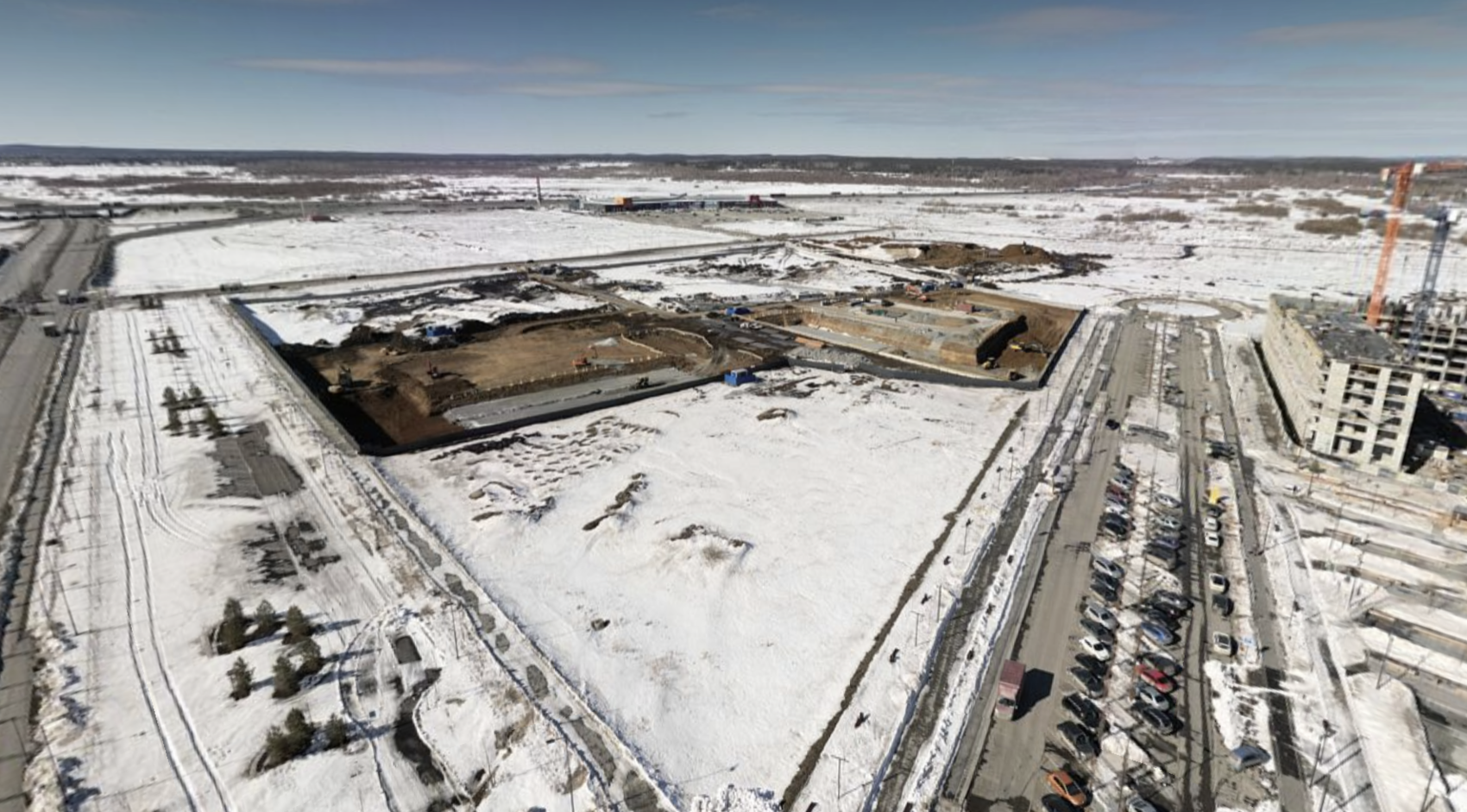 Так выглядела площадка под аллеи 15 марта этого года. Фото: Евгений Грошев / Яндекс.Карты