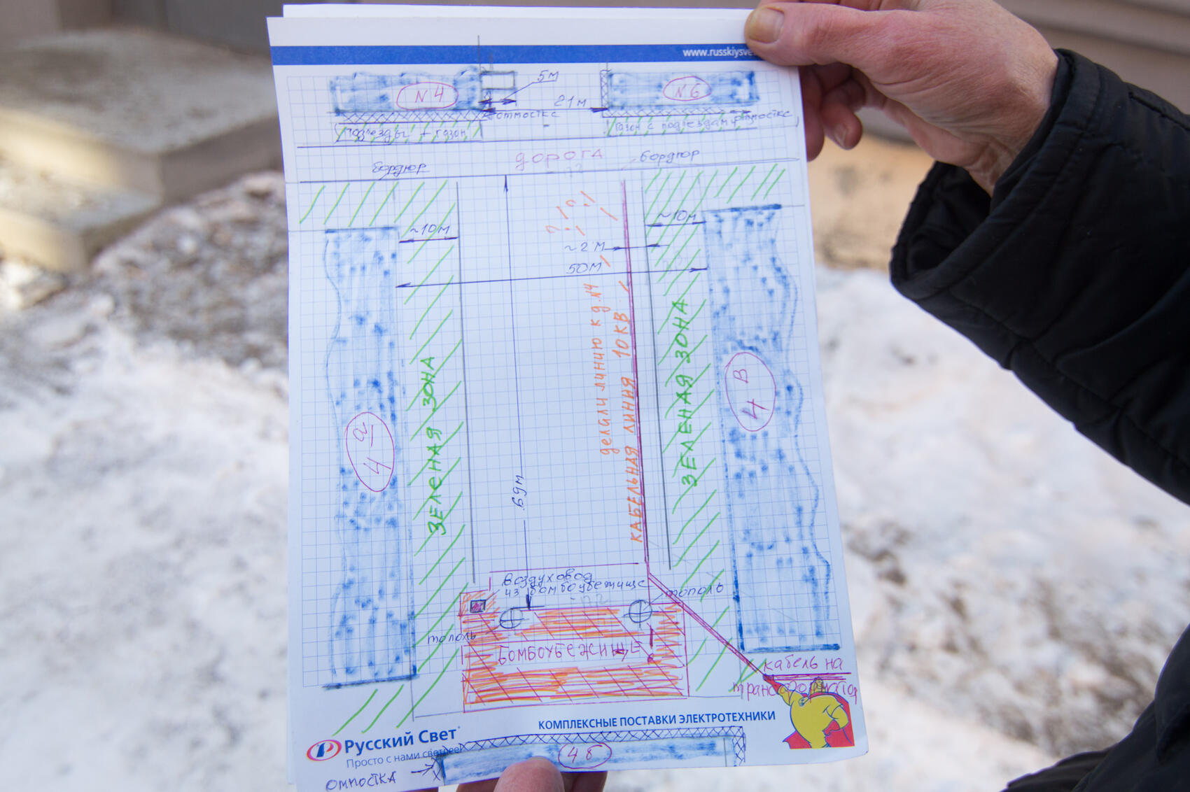 Схема участка, где планируется строительство медицинского центра. Фото: Елена Елизарова / It’s My&nbsp;City