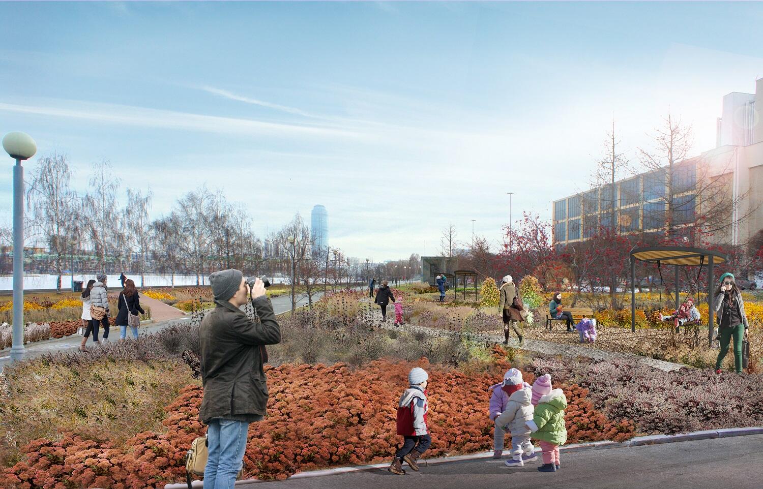 Проект сада многолетних трав. Предоставлен Ельцин Центром