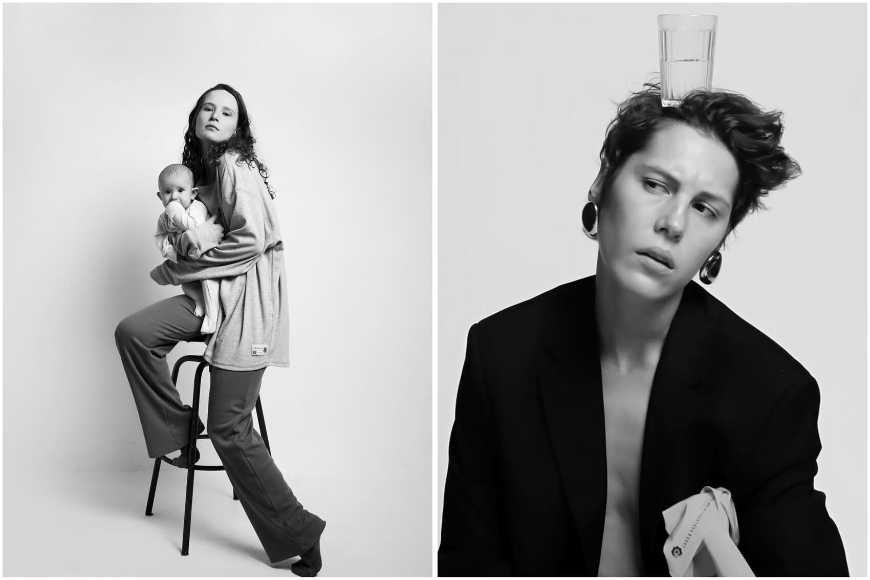 Певица Монеточка и актриса Ирина Горбачева в студии UU. Фото: соцсети UU