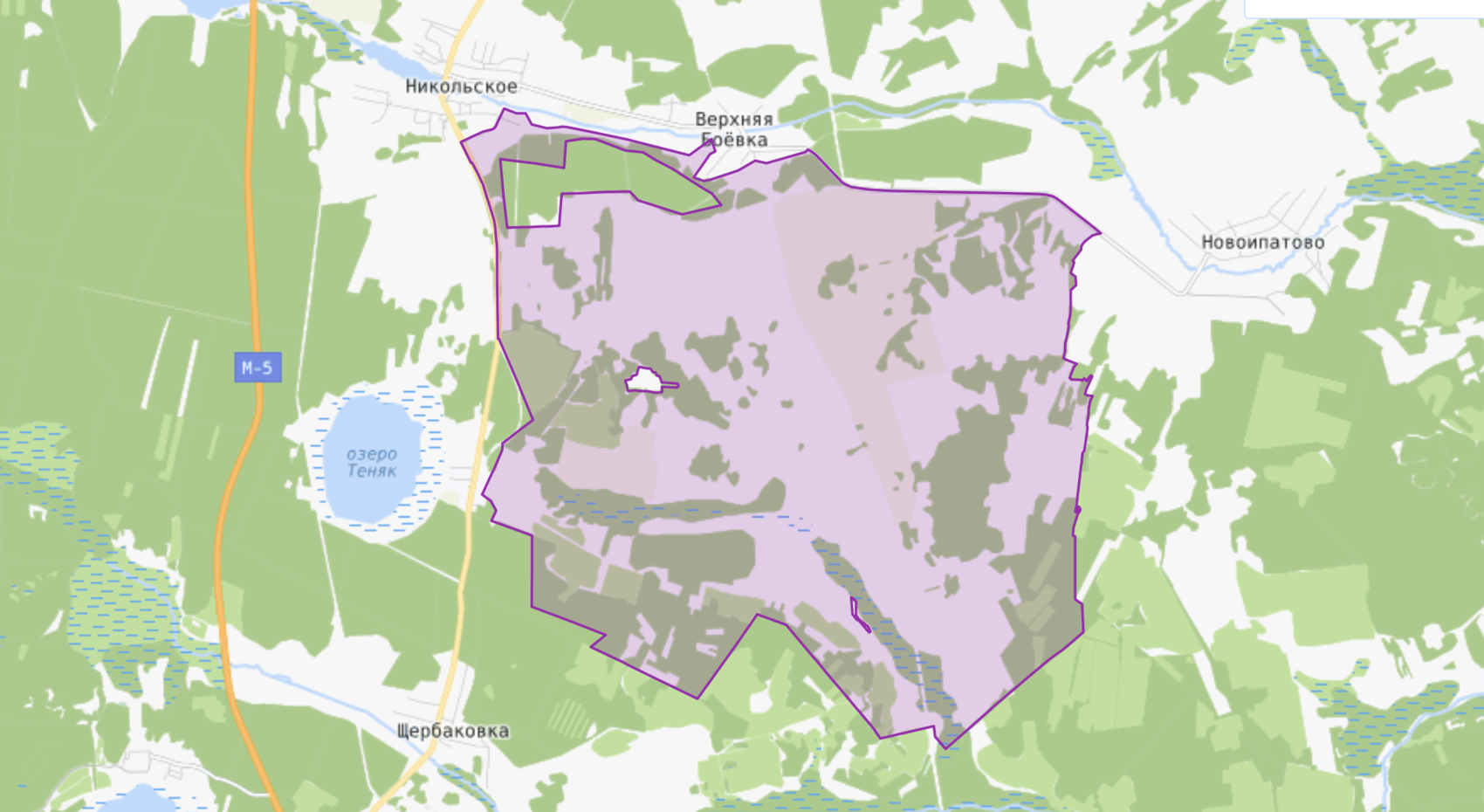 Скриншот кадастровой карты