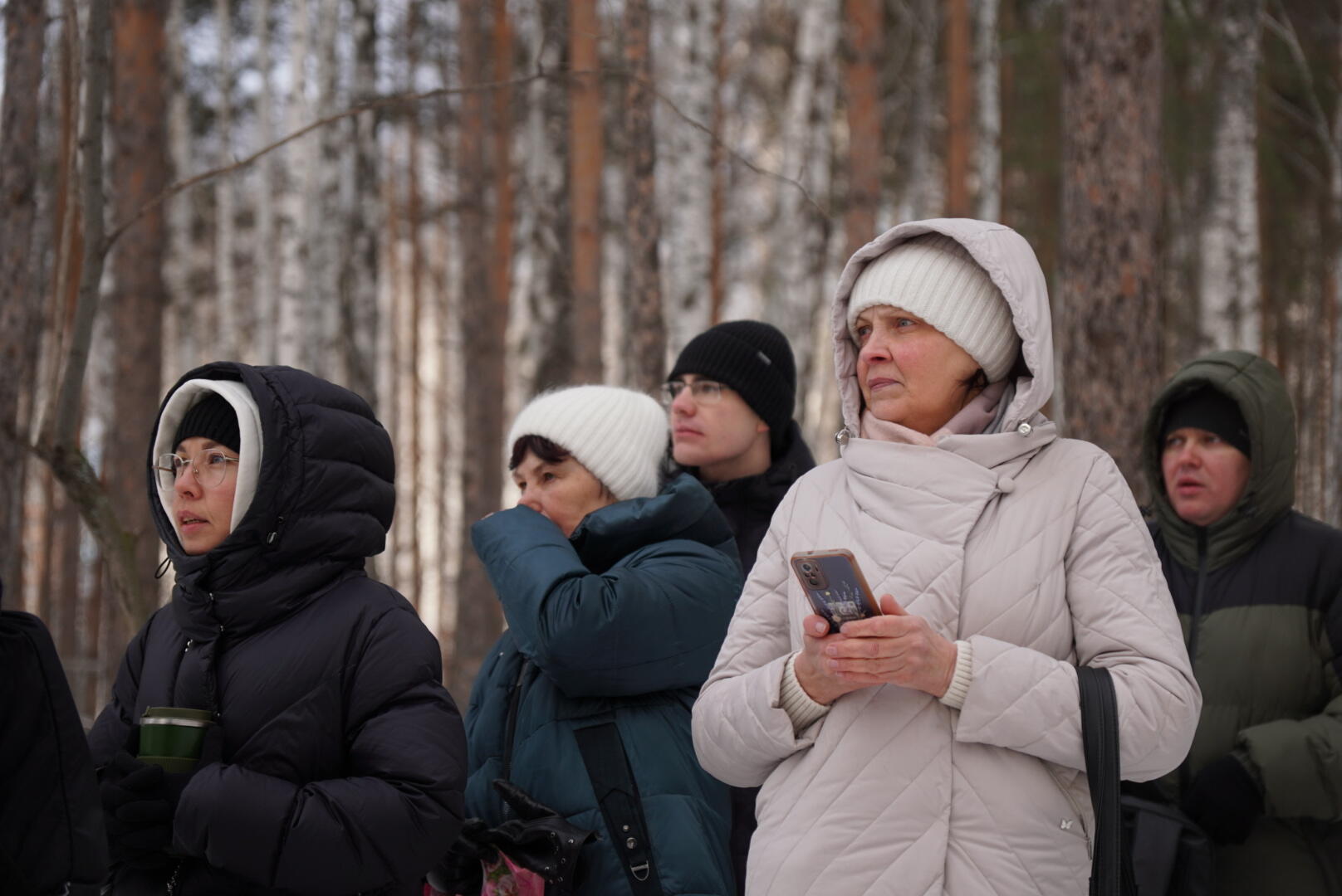 Защитники Березовой рощи после начала вырубки деревьев
