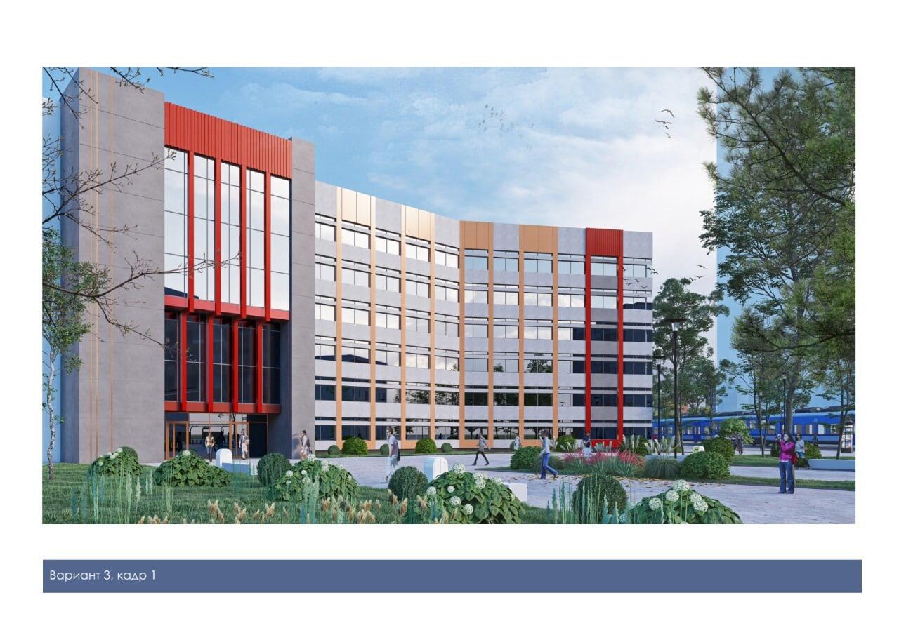 Третий предложенный вузом вариант фасада. Эскиз: Уральский институт управления РАНХиГС / «ВКонтакте» 