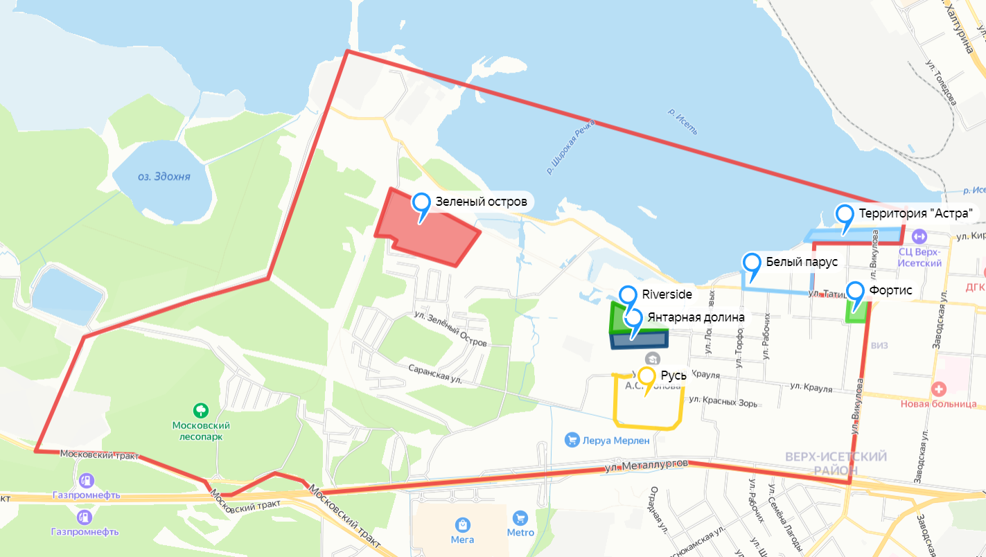 Скриншот сервиса «Яндекс.Карты»