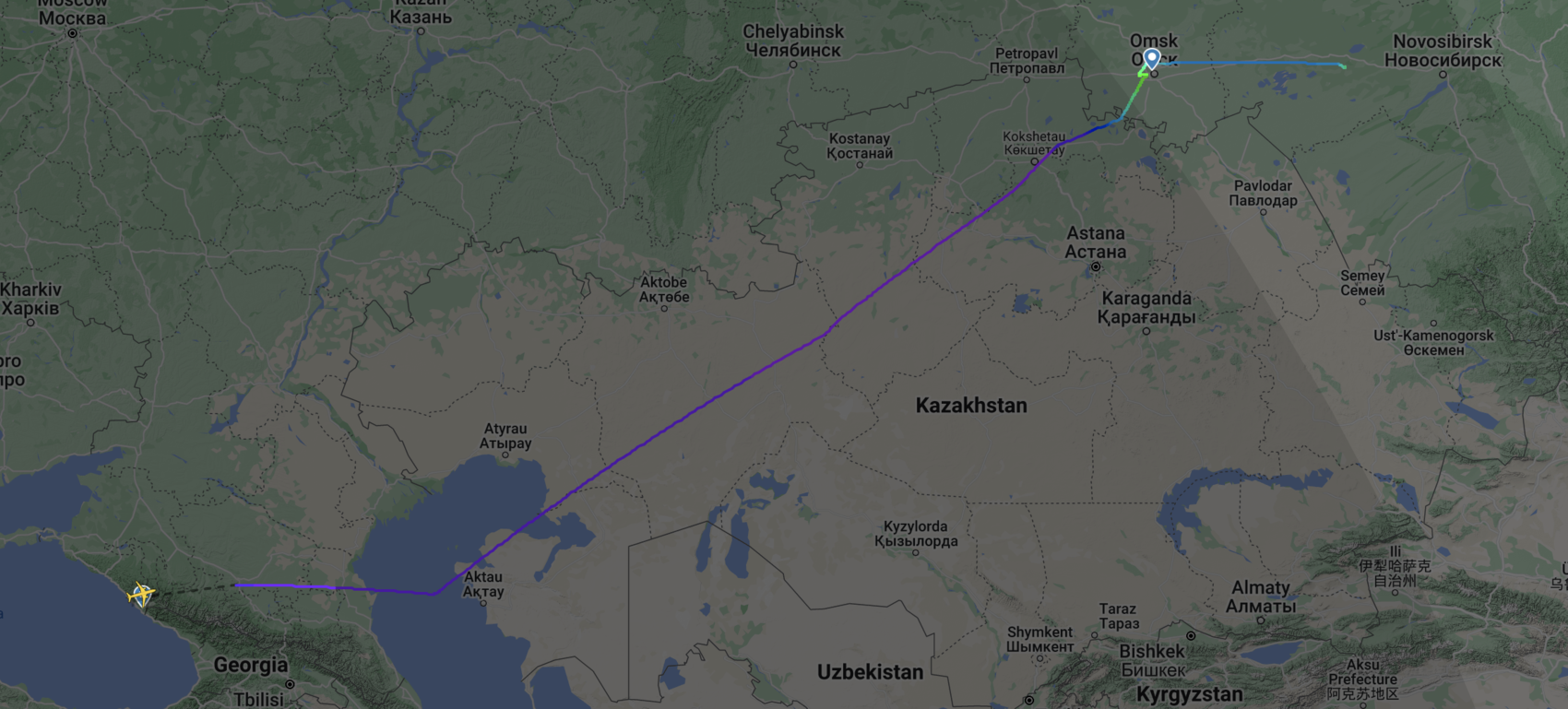 Скрин: Flightradar24.com