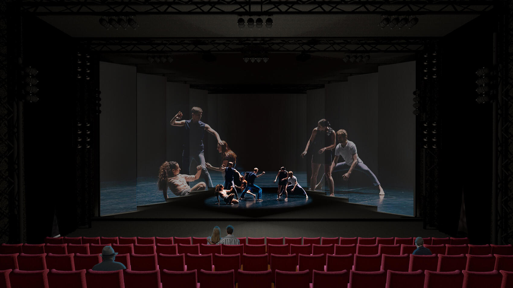 Зал для выступлений. Эскиз предоставлен It’s My City театром «Провинциальные танцы»