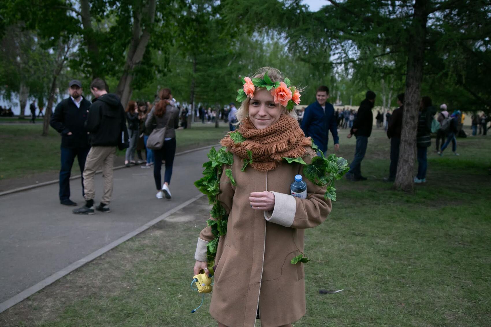 Екатерина Лахтикова во время протестов в сквере в 2019 году. Фото: Стас Насонов / It’s My&nbsp;City