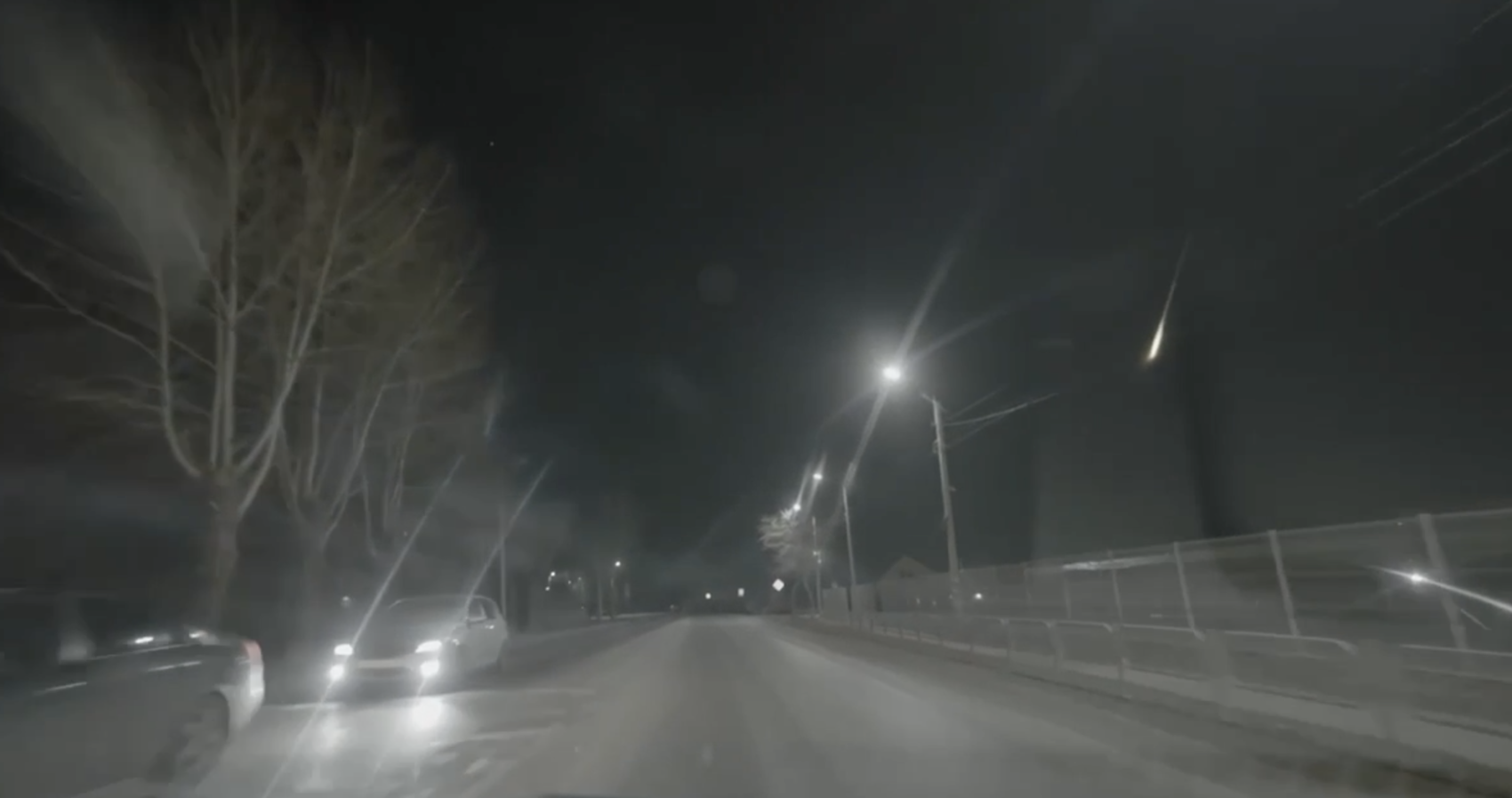 Скриншот одного из видео с падающим объектом