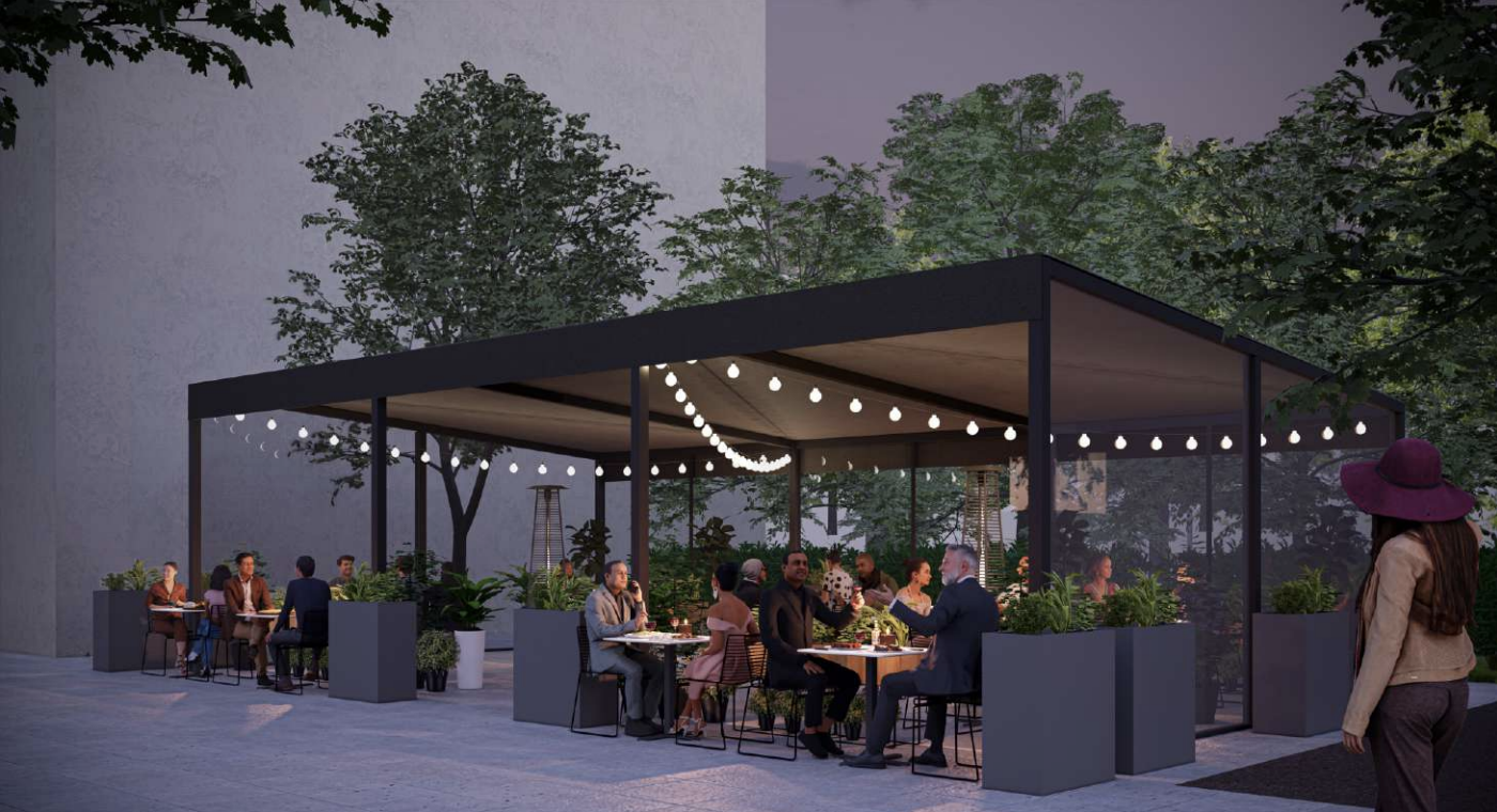 Пример удачного летнего кафе под навесом. Фото: администрация Екатеринбурга 