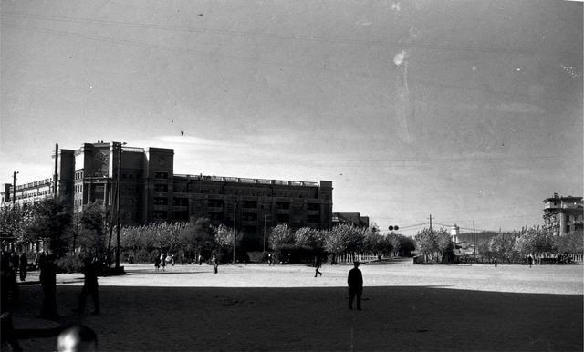 Гостиница “Мадрид”, а вдалеке виднеется Белая Башня