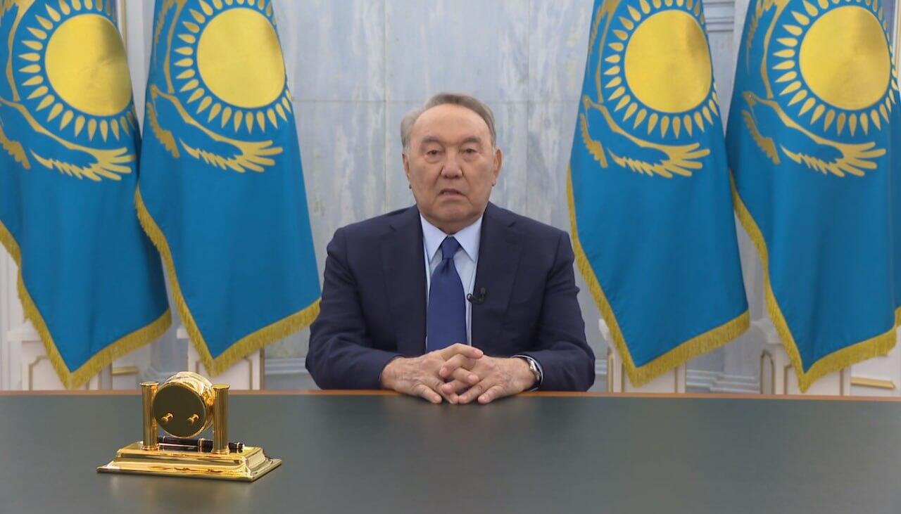 Стоп-кадр обращения Назарбаева