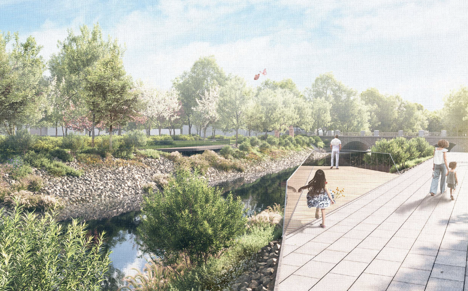 Балкон, с которого будет открываться вид на сад Нурова. Фото: проектная документация Archinform 