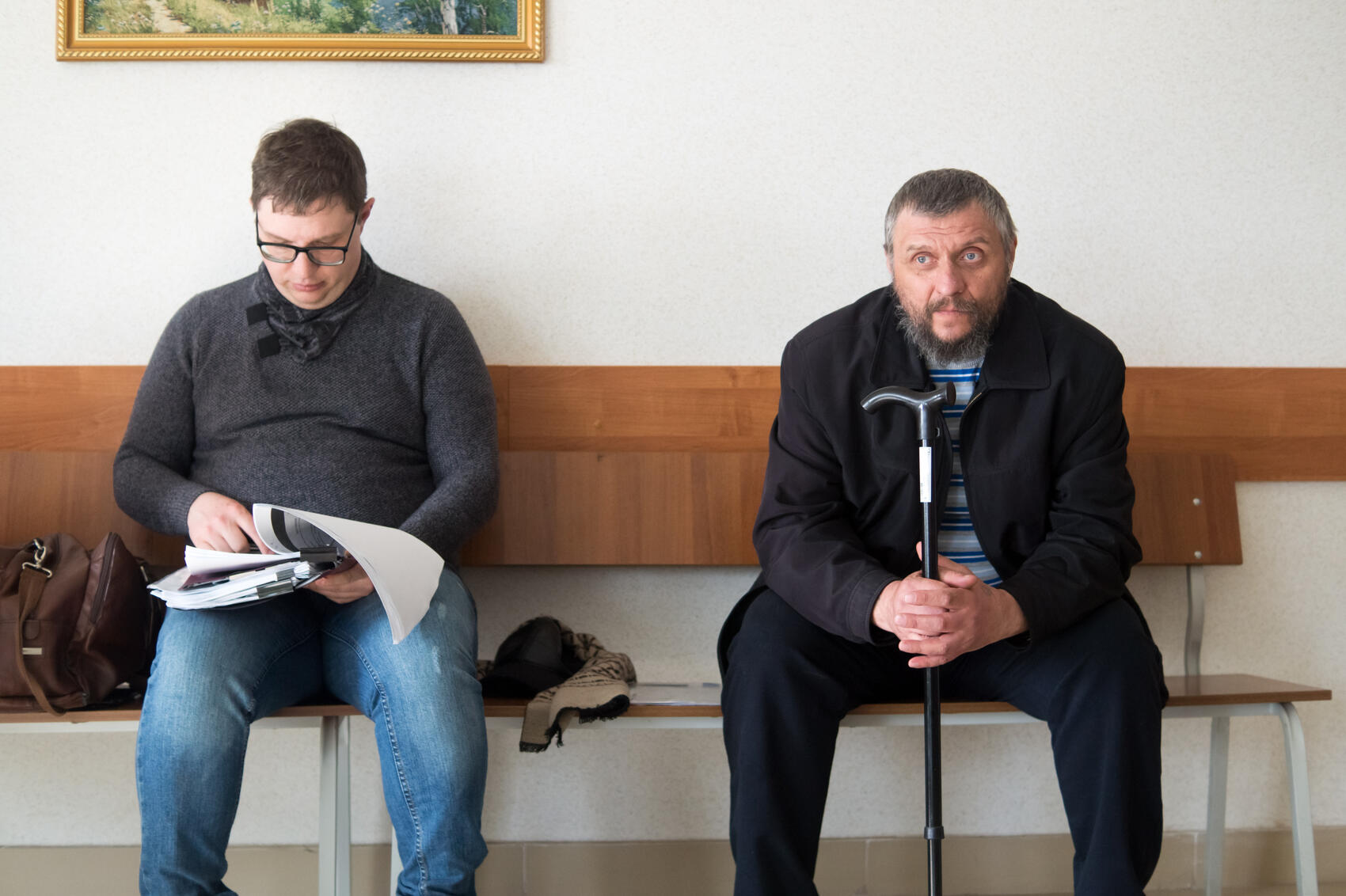 Эдуард Чаров и его адвокат Роман Качанов. Фото: Елена Елизарова / It's My City