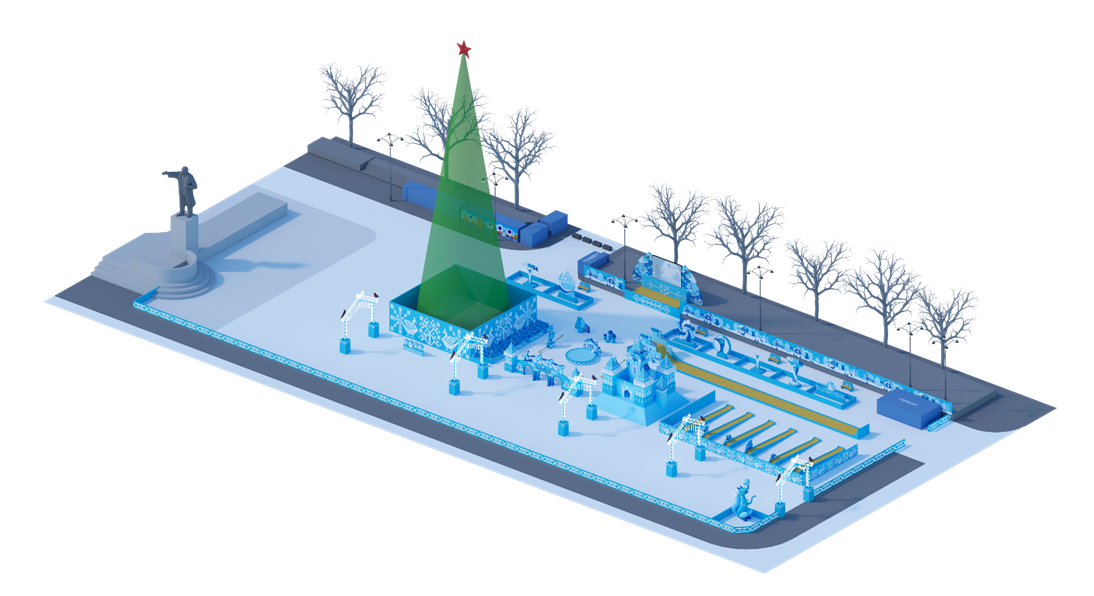 Эскиз Ледового городка. Скриншот из заявки
