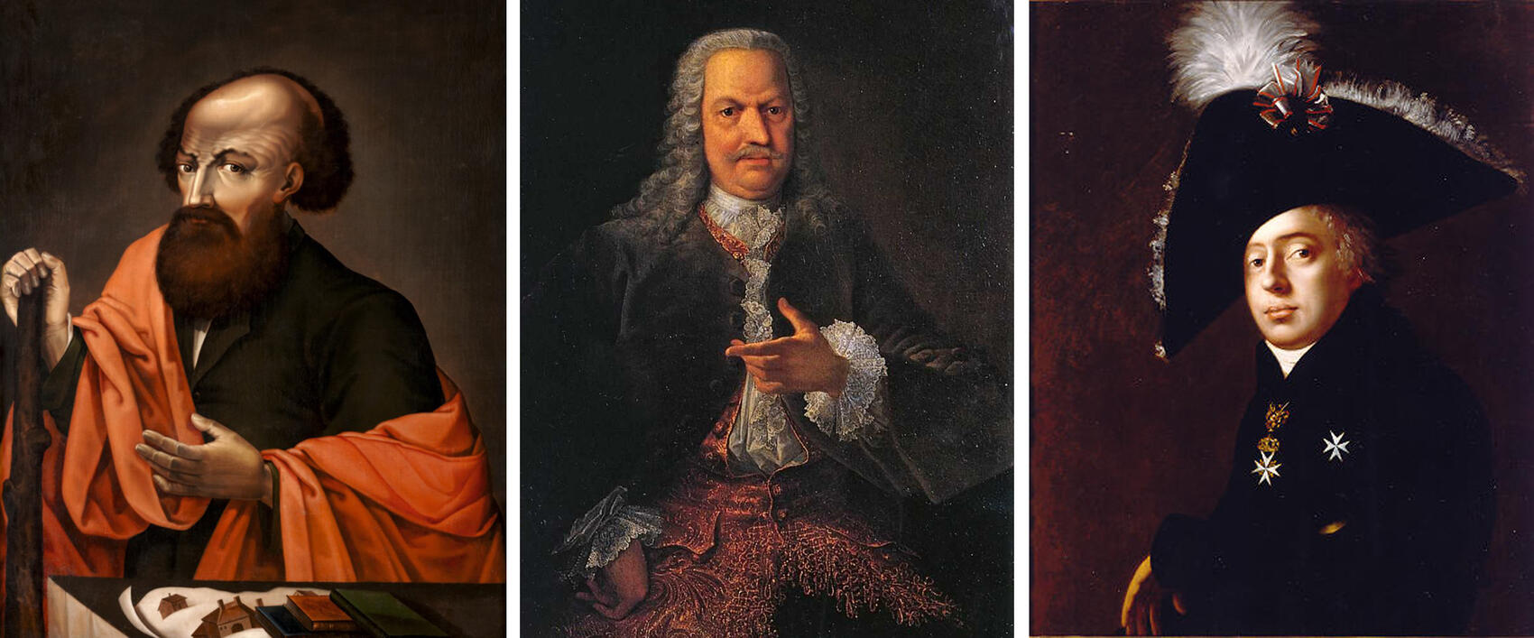 Никита, Акинфий и Николай Демидовы. Портреты: Wikipedia