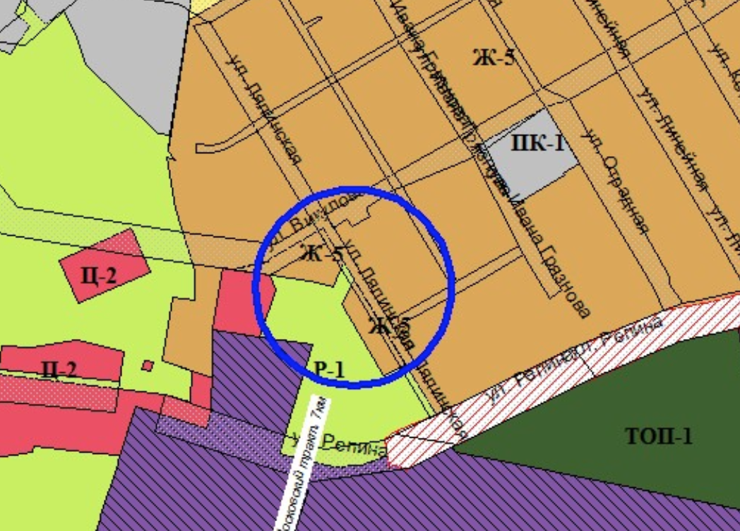 Участок, где хотят сделать зону многоэтажной застройки