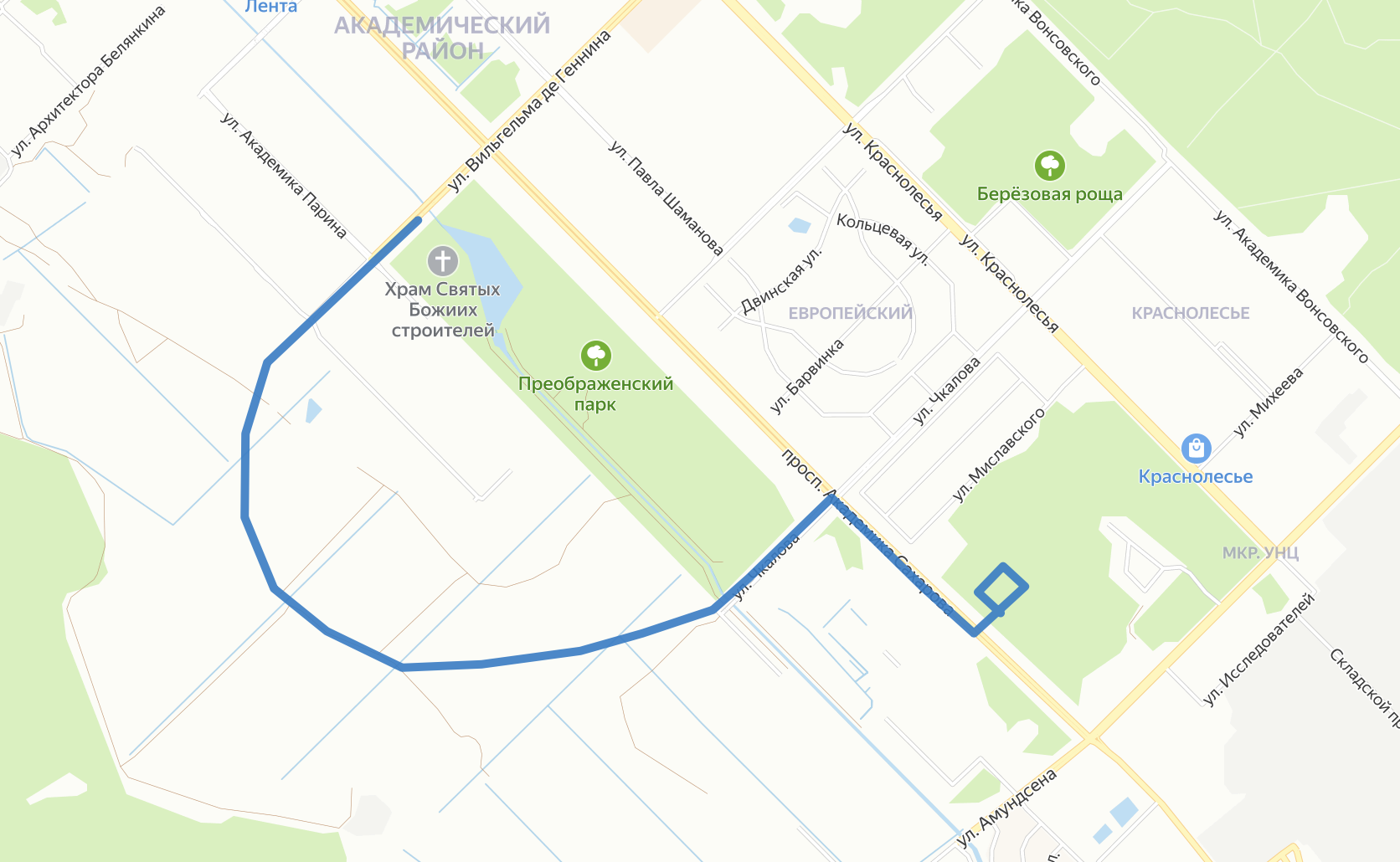 Скриншот сервиса «Яндекс. Карты»