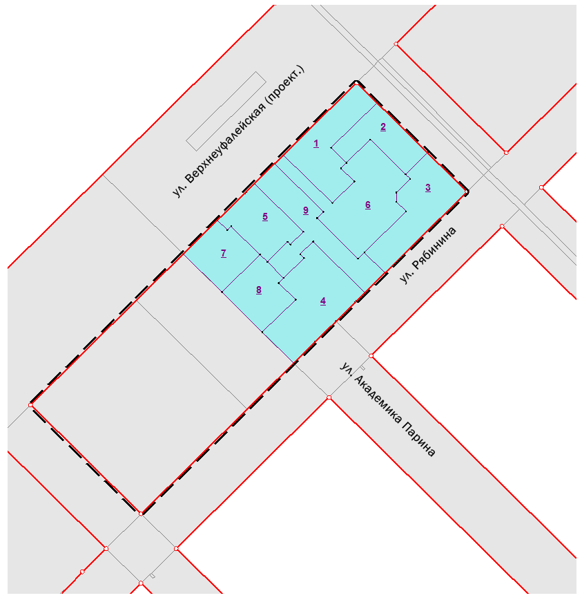 Проект планировки квартала. Скриншот из документа