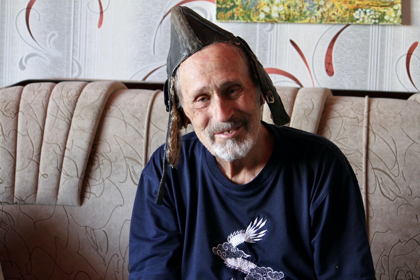 Леонтий Наумович в пилотской шапке своего отца. Фото: Мария Рубинина / It’s My City