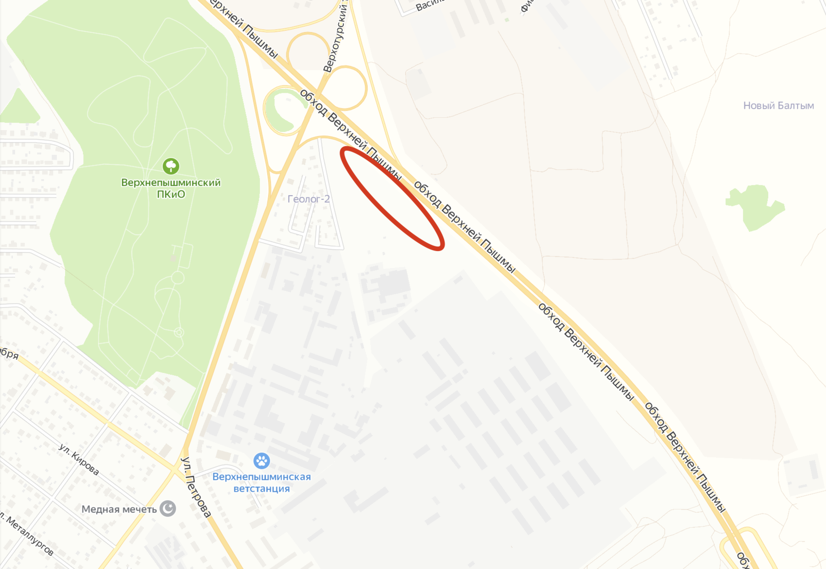 Расположение земельного участка Владимира Бурцева. 