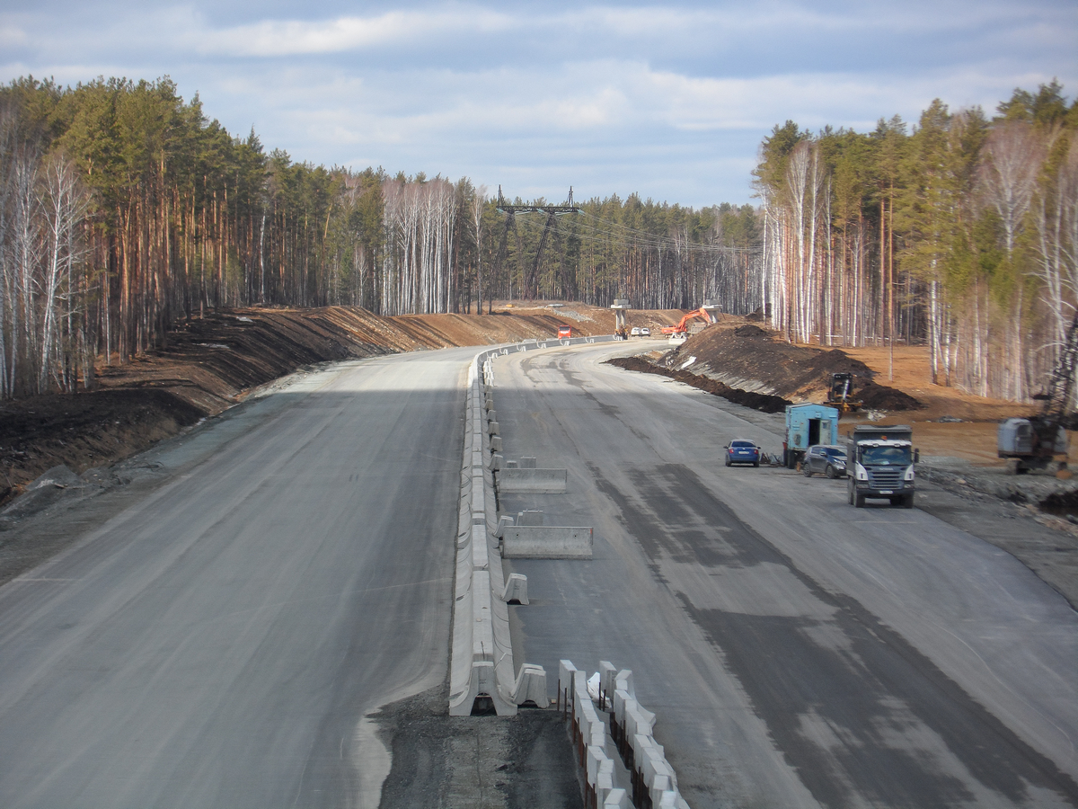 ЕКАД в сторону Лесного кладбища в 2017 году. Фото: skyscrapercity.com