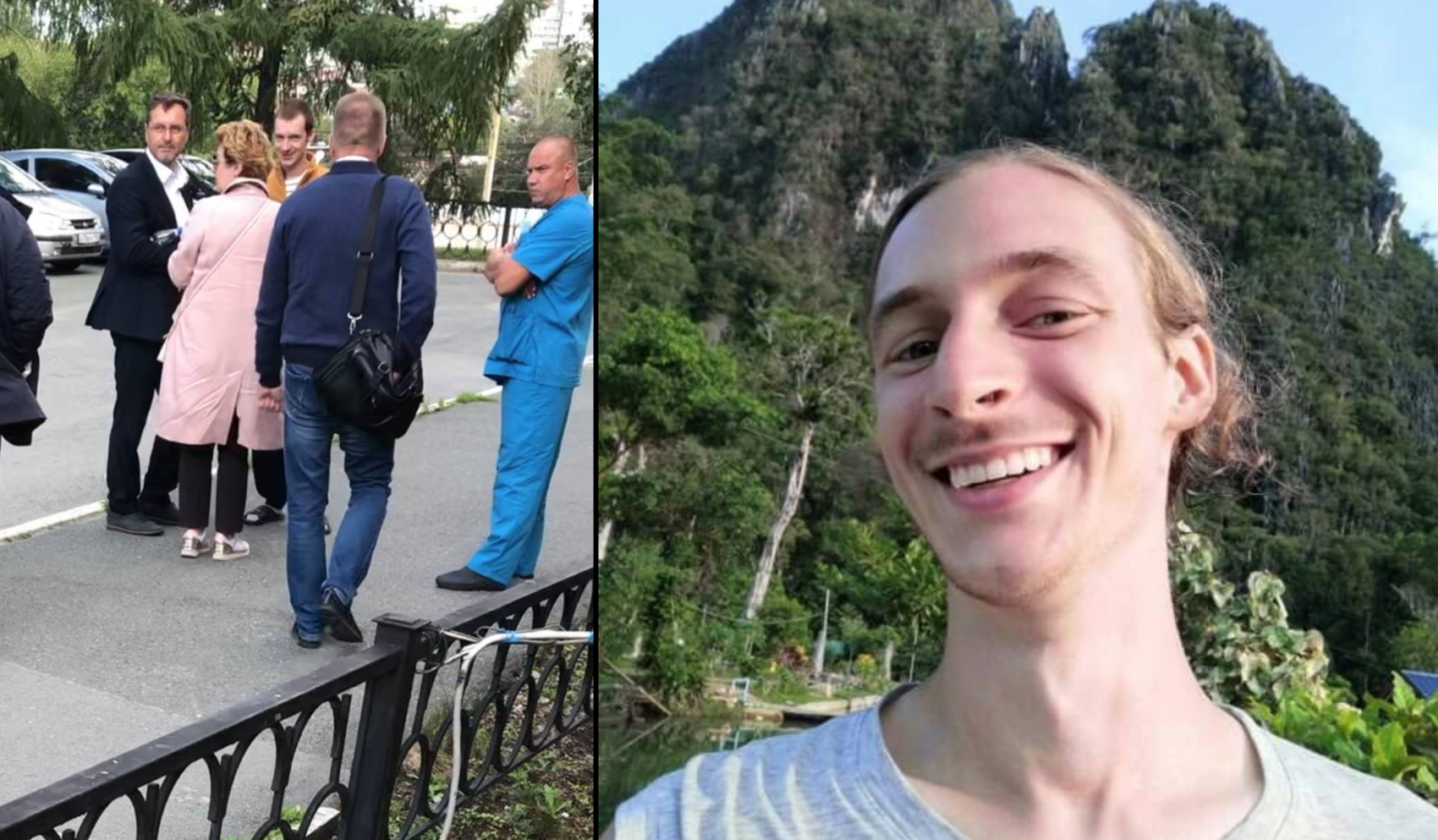 Участники заседания у здания Вер-Исетского суда (Фото: It's My City); Иван Ноговицын (Фото: личный аккаунт в Facebook)