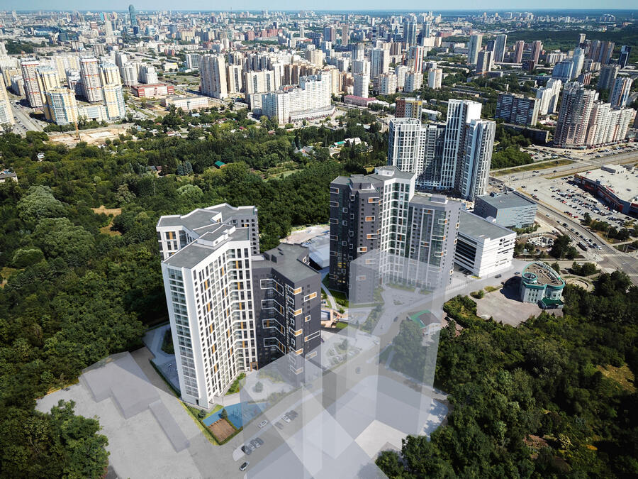 Возле стройки высотного жилого дома рядом с Ботаническим садом УрО РАН произошел пожар