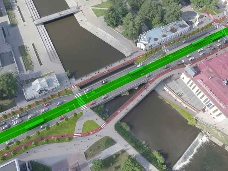 Альтернативный проект с двумя мостами, который предлагал урбанист Владимир Злоказов