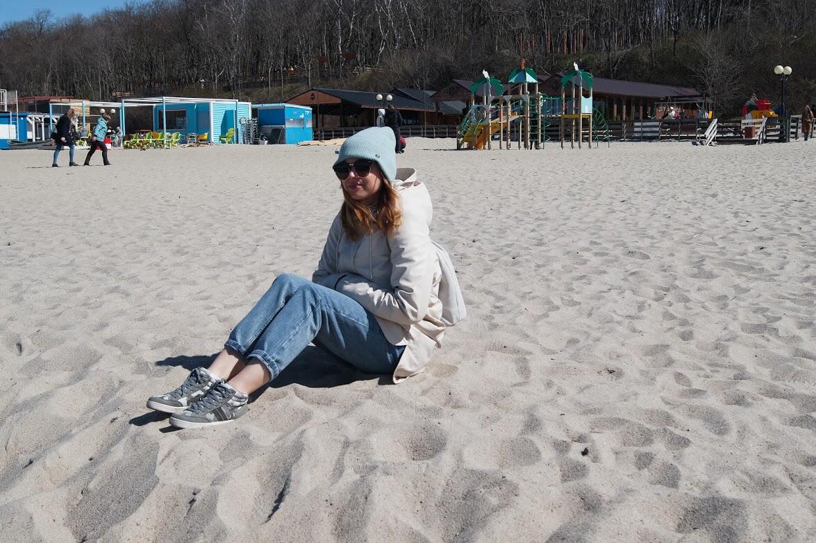 Протяженность Центрального пляжа составляет 500 метров