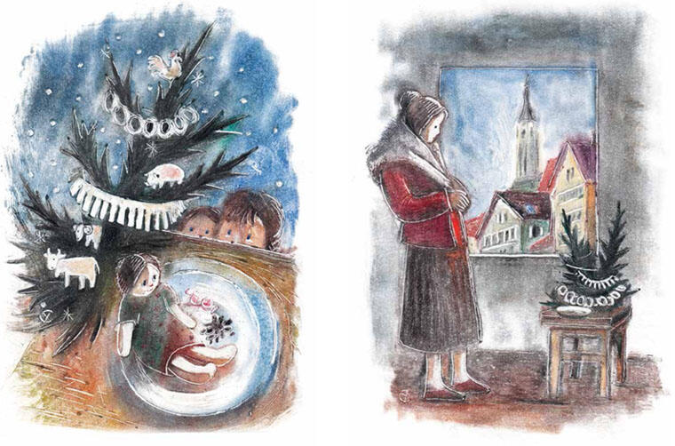 Фото: Иллюстрации из книги «Полынная елка» / Лабиринт