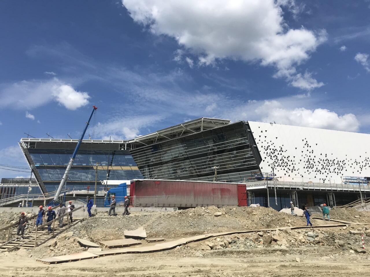 Один из строящихся объектов в деревне Универсиады. Фото: Коммерсантъ-Урал