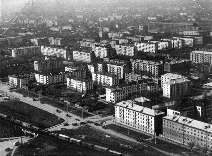 Вид на улицу Блюхера с радиорелейной вышки