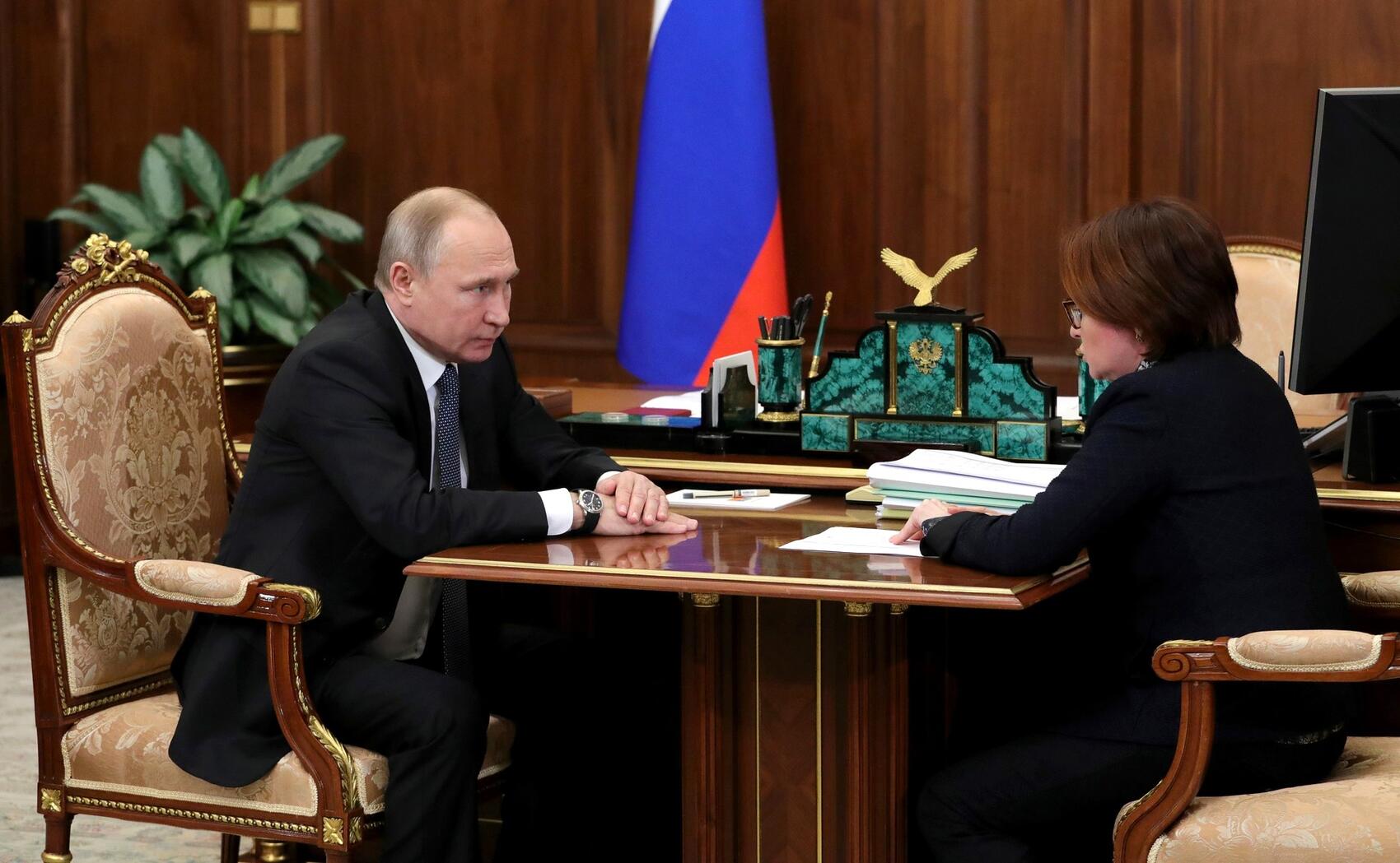 Набиуллина на встрече с Путиным. Фото: kremlin.ru